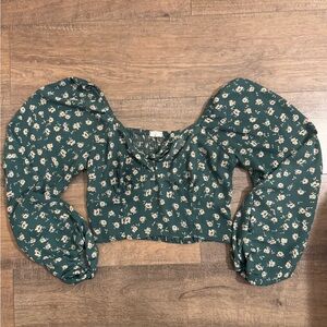 Sienna Sky Floral Puff Sleeve Blouse - Teal